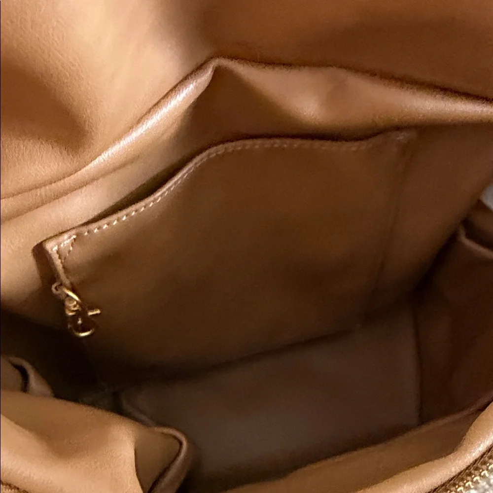 NWT Fawn Design Mini Diaper Backpack-Carmel Tan Vegan Leather + Accessories